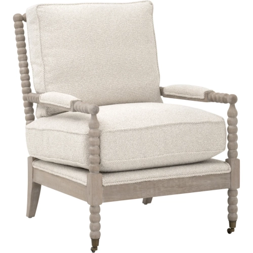 Rouleau Accent Club Chair in LiveSmart Gellar Linen & Natural Gray Oak
